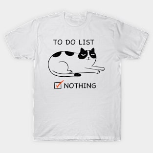 CAT TO DO LIST T-Shirt